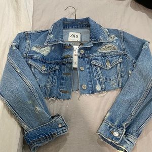 Zara crop Jean jacket